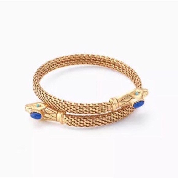 :: S&D⚜️🧞‍♂️Gold & Colbalt Cobra Coil Bracelet - Picture 3 of 6